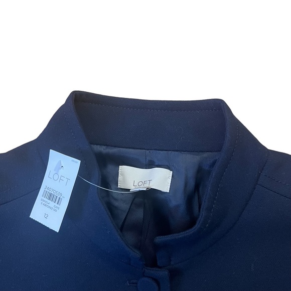 LOFT blue military style jacket, NWT, sz 12. - Picture 4 of 4